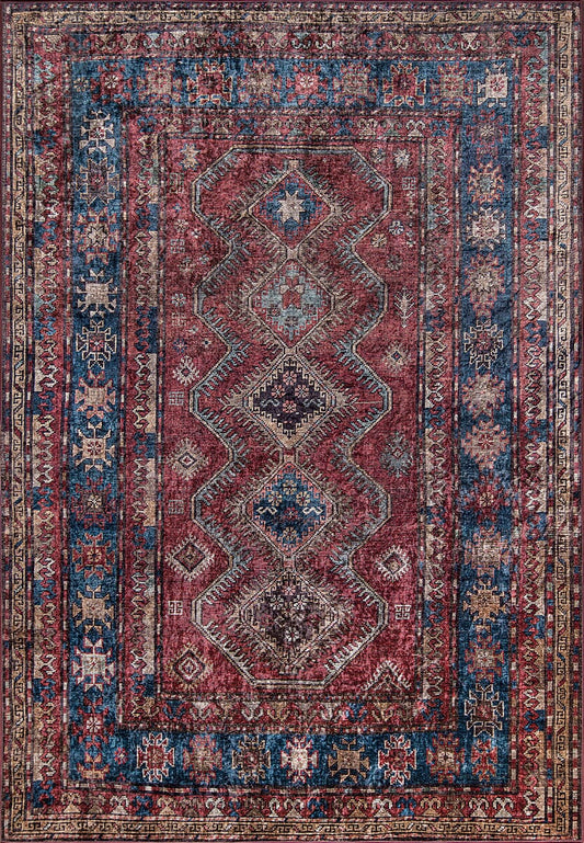 Momeni Karachi Kar-1 Burgundy Area Rug