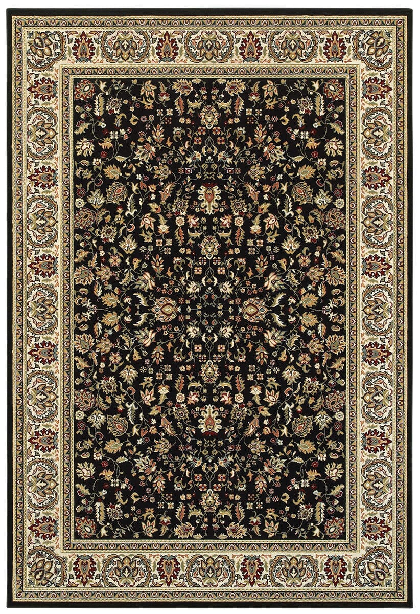 Oriental Weavers Sphinx Kashan 108B1 Black / Ivory Area Rug