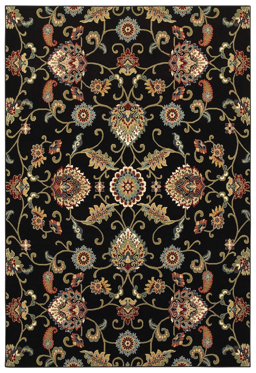 Oriental Weavers Sphinx Kashan 9946K Black / Multi Area Rug