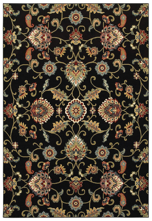 Oriental Weavers Sphinx Kashan 9946K Black / Multi Area Rug