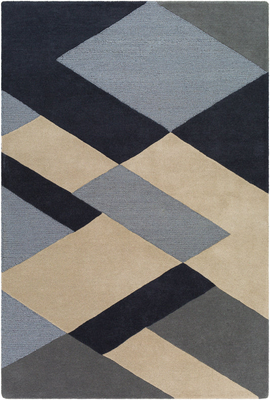 Surya Kennedy Kdy-3026 Navy, Taupe, Khaki, Charcoal Area Rug