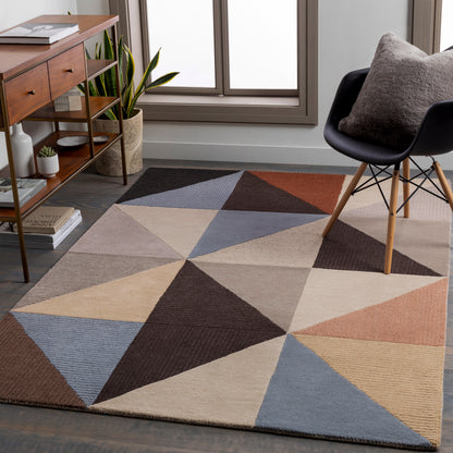 Surya Kennedy Kdy-3030 Denim, Khaki, Taupe, Charcoal Area Rug