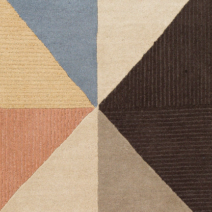 Surya Kennedy Kdy-3030 Denim, Khaki, Taupe, Charcoal Area Rug