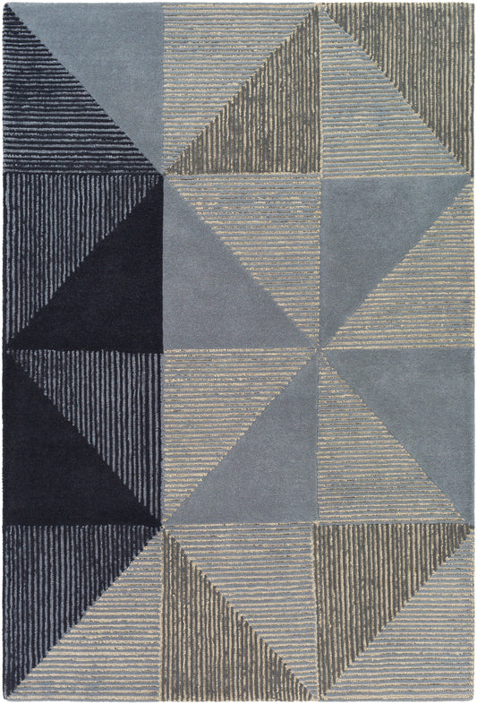 Surya Kennedy Kdy-3031 Navy, Taupe, Khaki, Charcoal Area Rug