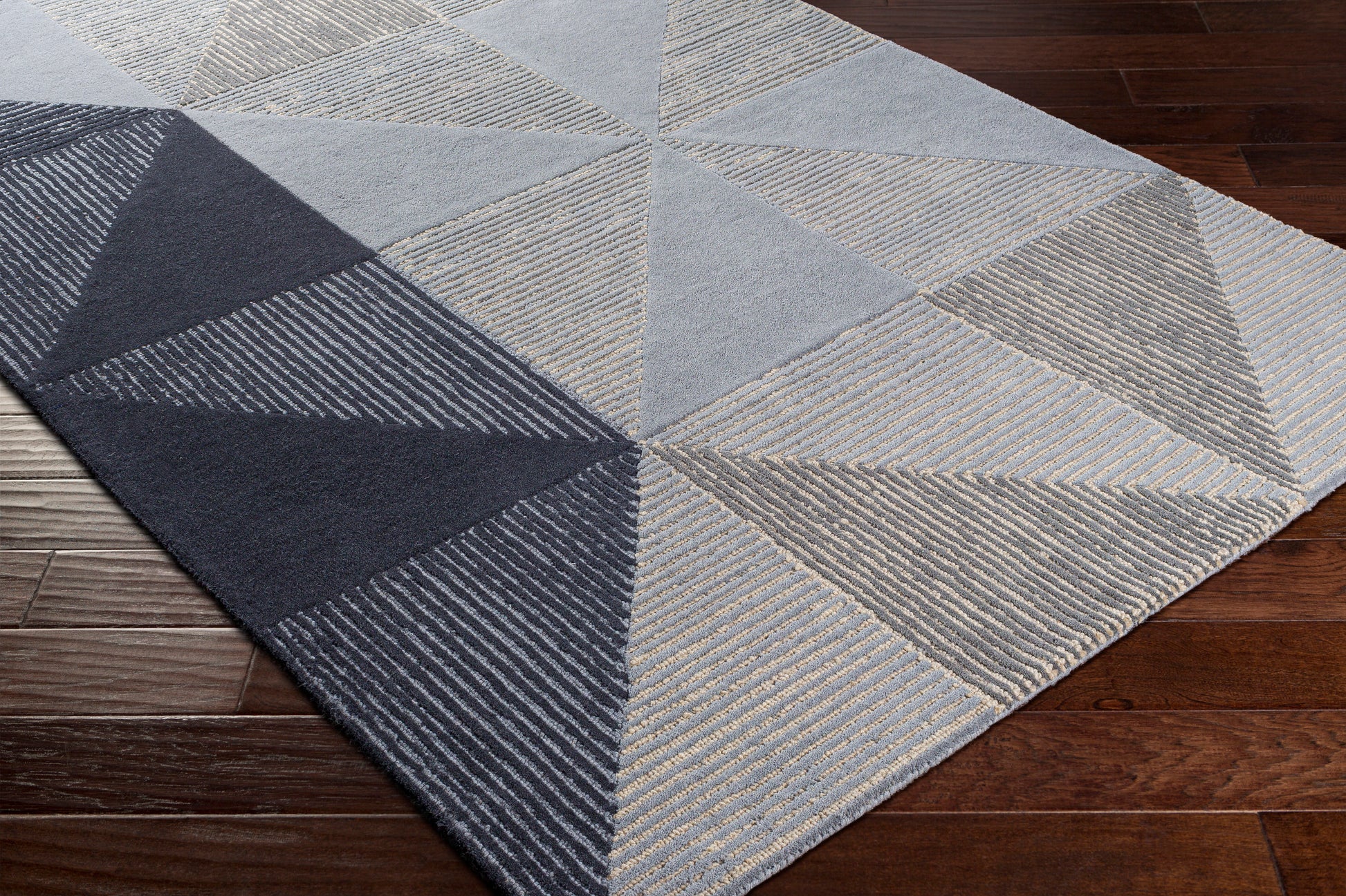 Surya Kennedy Kdy-3031 Navy, Taupe, Khaki, Charcoal Area Rug