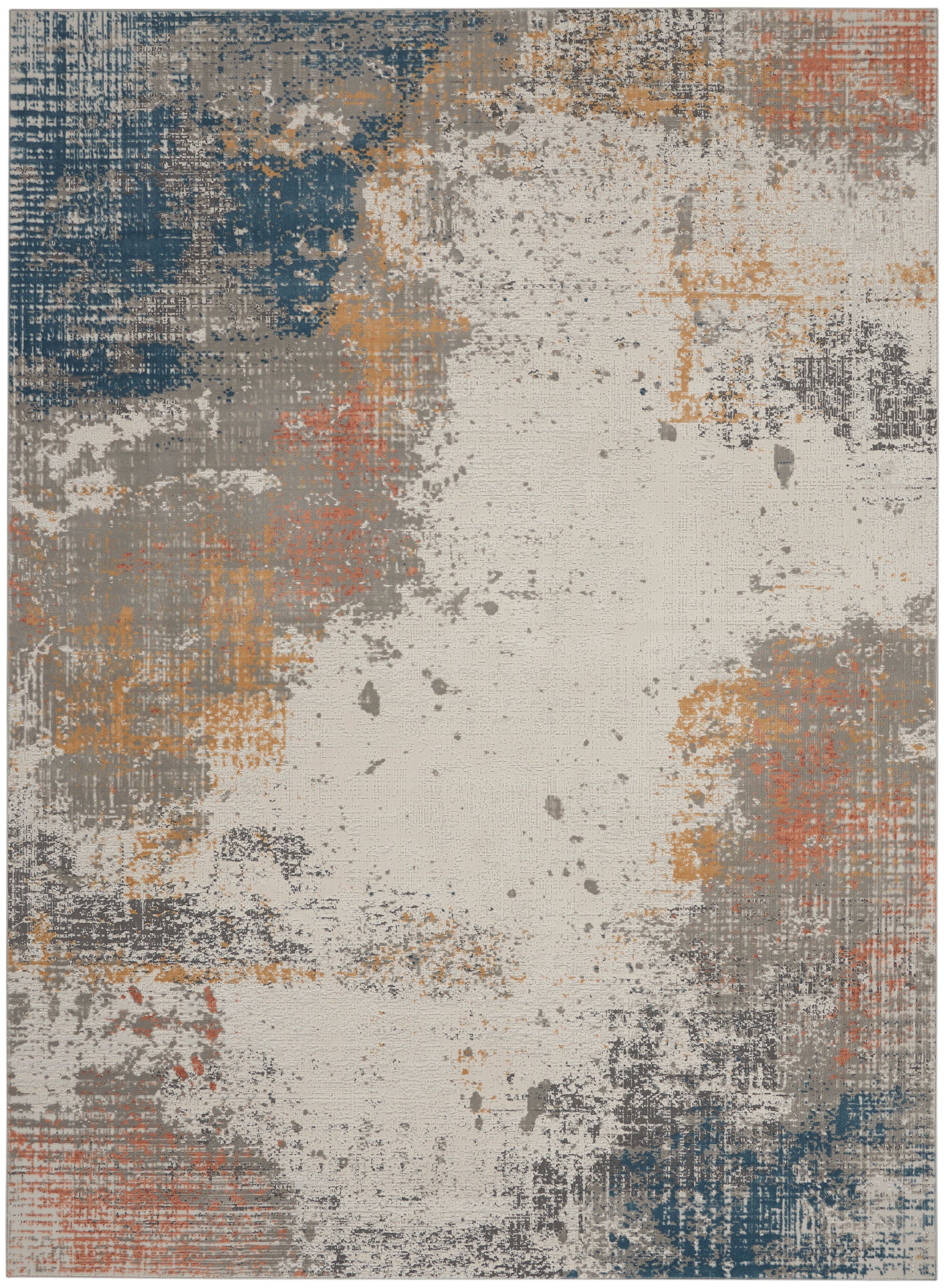 Nourison Rustic Textures Rus13 Grey/Blue Area Rug