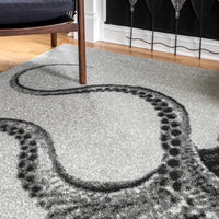 Nuloom Adrienne Octopus Nad1752A Gray Area Rug