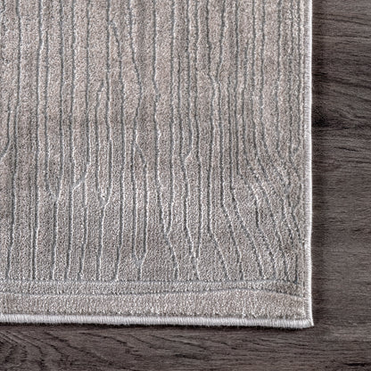 Nuloom Aspen Stipe Nas1455A Gray Area Rug