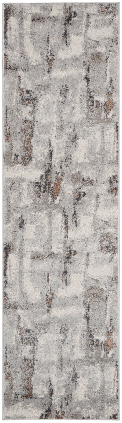 Nourison Elation Etn06 Grey Ivory Area Rug