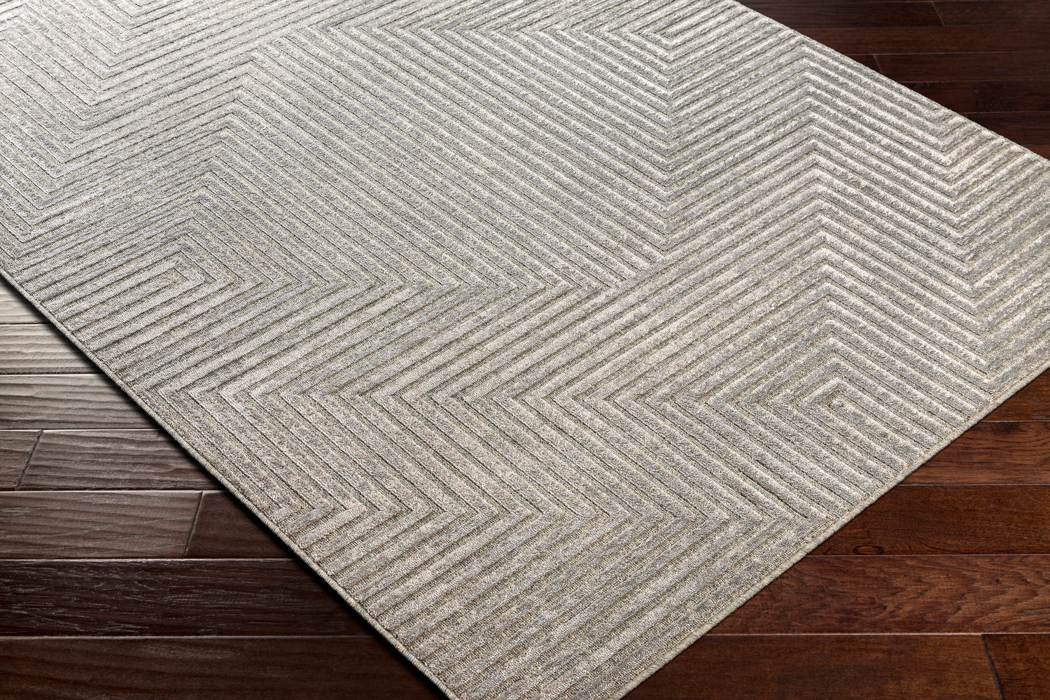 Surya Kingston Kgs-2306 Silver Gray, Medium Gray Rugs.