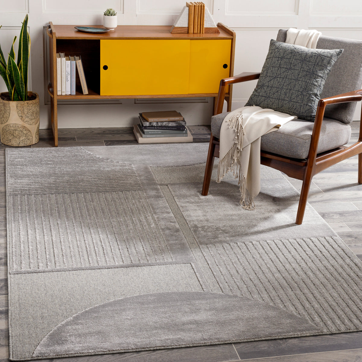 Surya Kingston Kgs-2308 Silver Gray, Medium Gray Rugs.