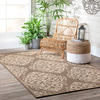 Nuloom Jazmine Coronated Trellis Nja2873A Beige Area Rug