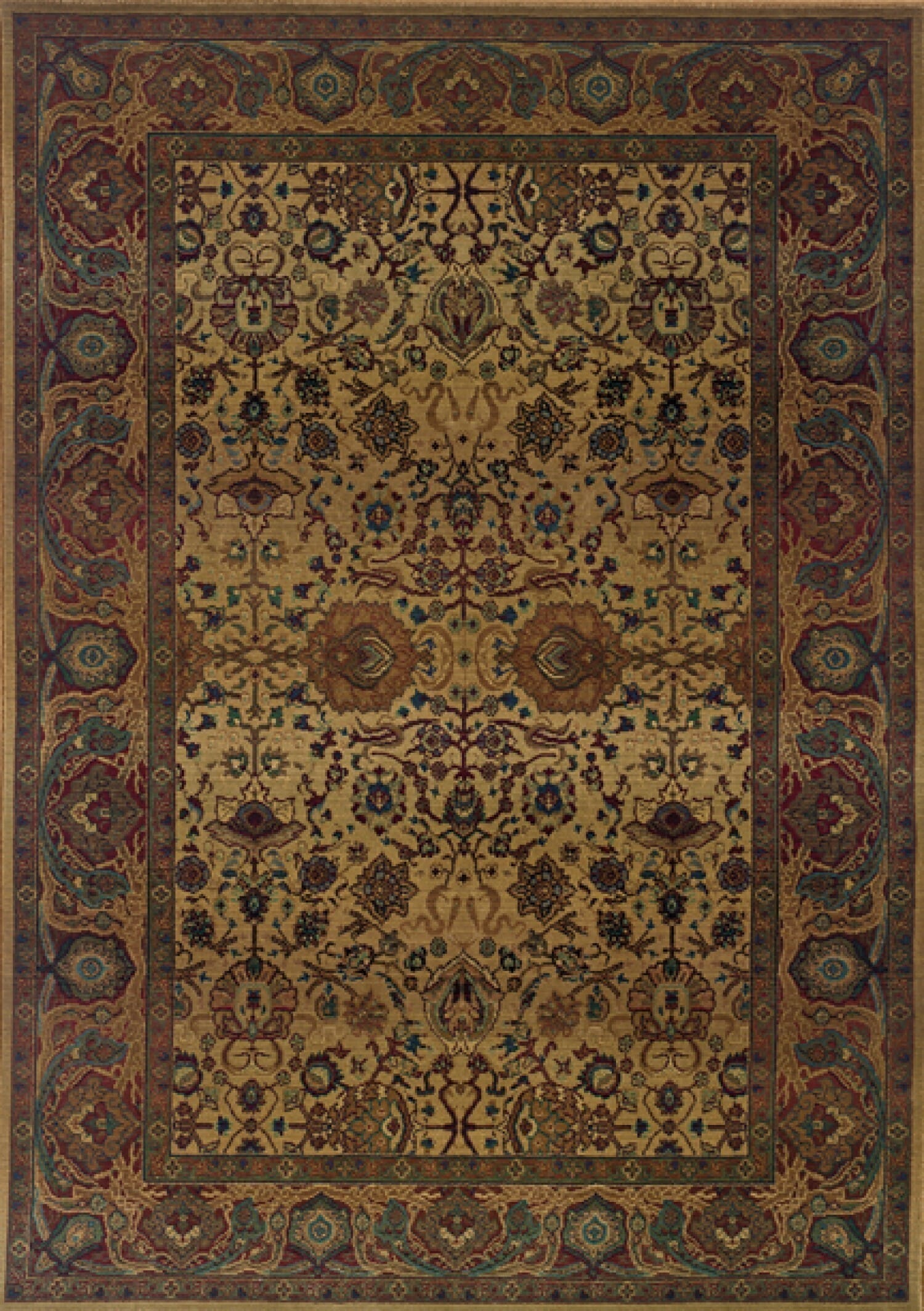 Oriental Weavers Sphinx Kharma 332w4 Beige / Red Area Rug