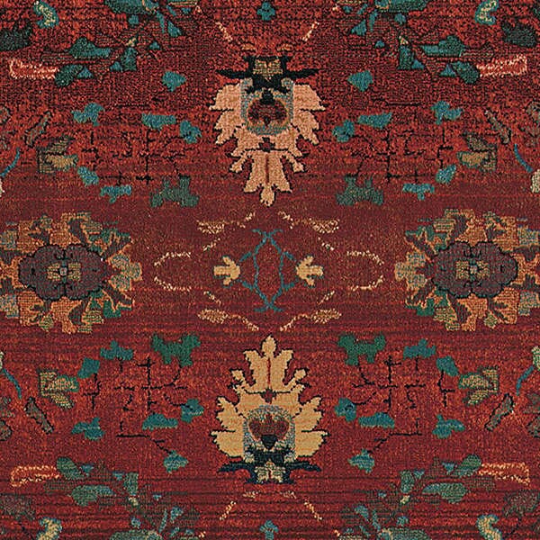 Oriental Weavers Sphinx Kharma 807c4 Red / Green Area Rug