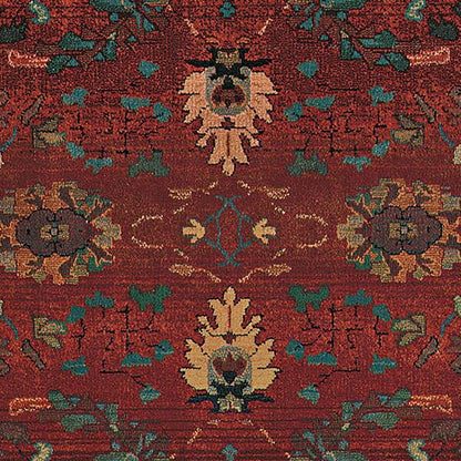 Oriental Weavers Sphinx Kharma 807c4 Red / Green Area Rug