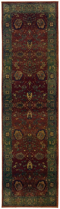 Oriental Weavers Sphinx Kharma 807c4 Red / Green Area Rug