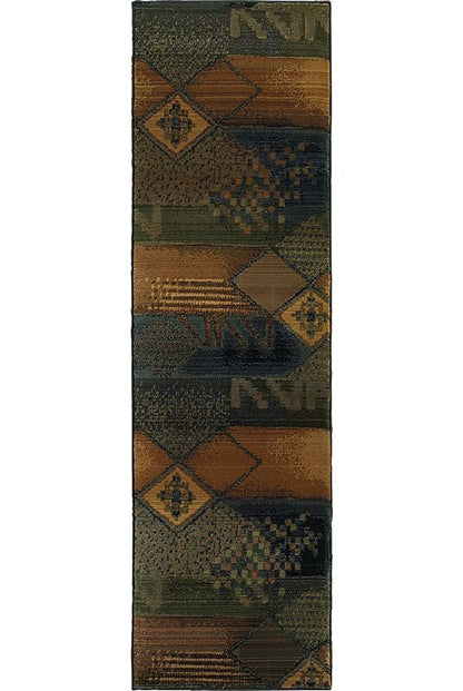 Oriental Weavers Sphinx Kharma Ii 618f4 Blue / Green Southwestern Area Rug