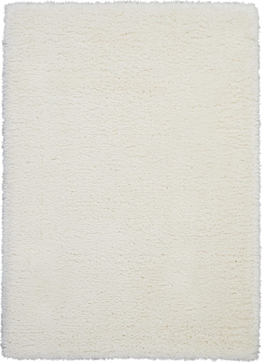 Nourison Luxe Shag Lxs01 White Shag Area Rug