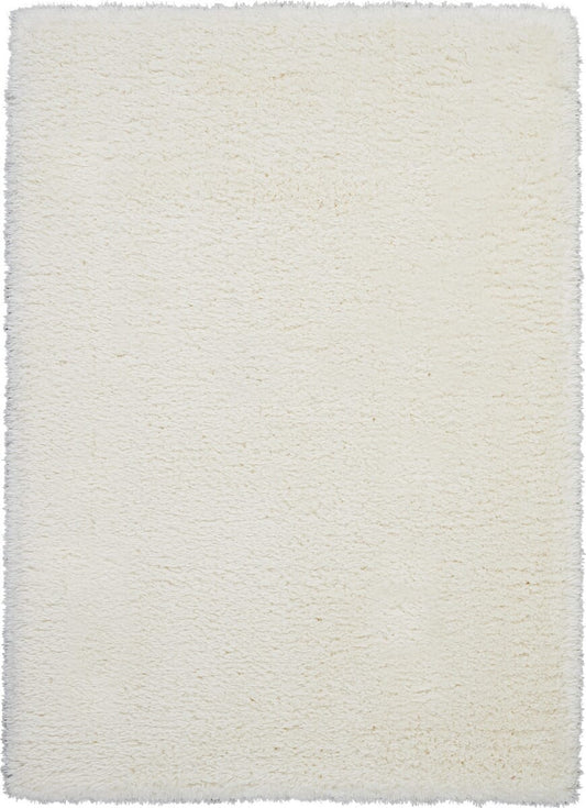 Nourison Luxe Shag Lxs01 White Shag Area Rug