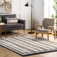 Nuloom Caroline Tribal Stripe Nca1879A Beige Area Rug