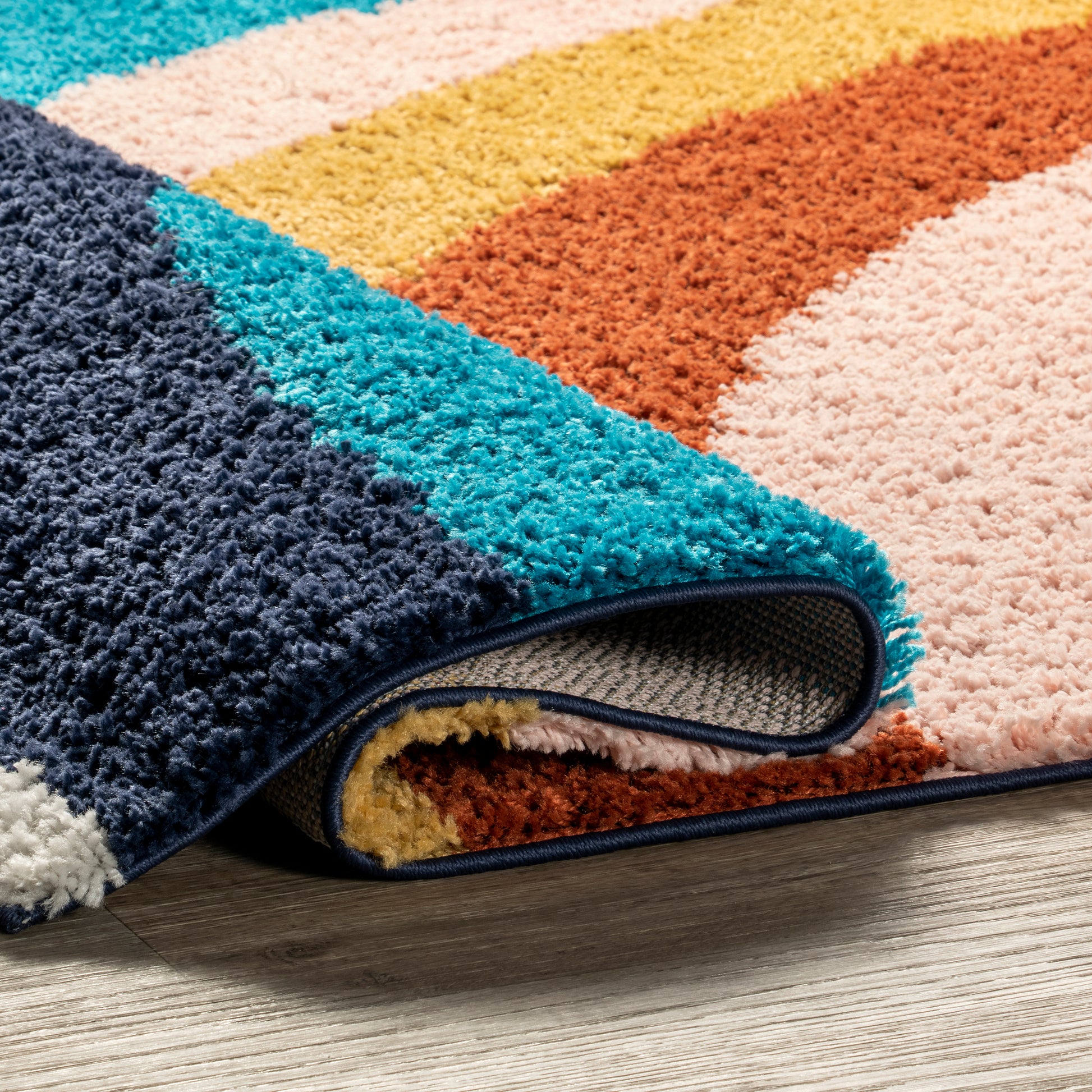 Nuloom Ela Half Rainbow Nel2951A Blue Area Rug