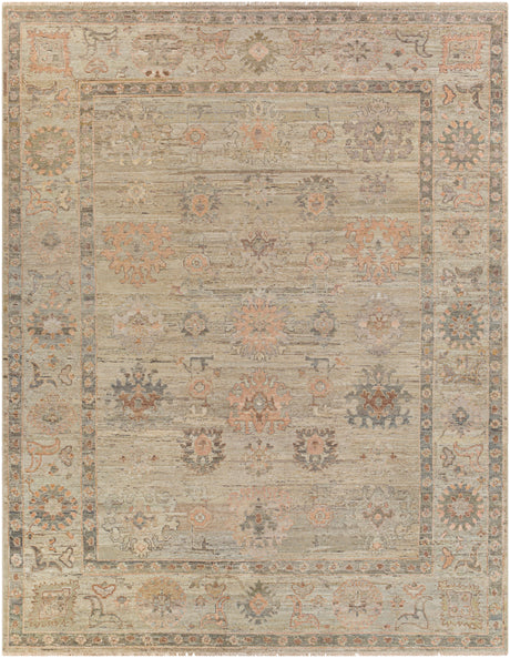 Surya Khotan Kht-2300 Light Gray, Camel Rug.