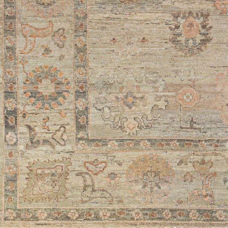 Surya Khotan Kht-2300 Light Gray, Camel Rug.