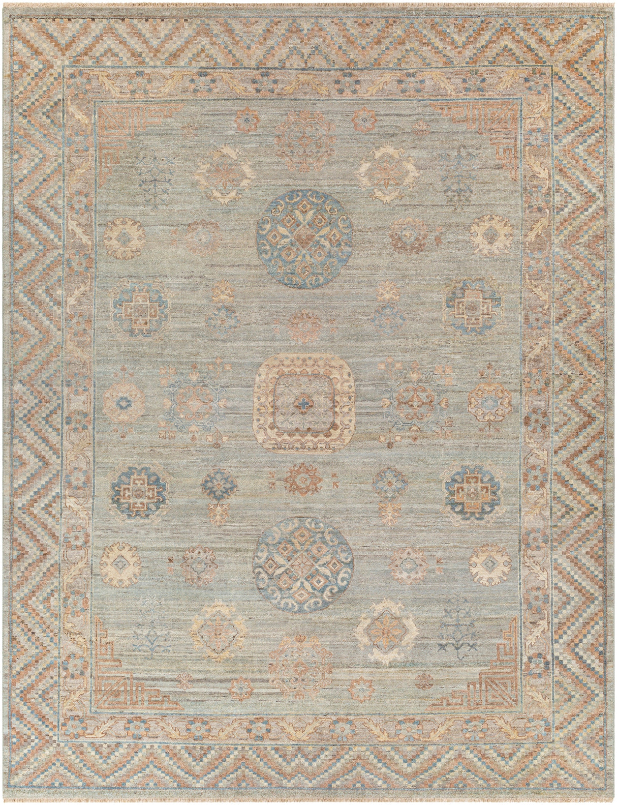 Surya Khotan Kht-2302 Sage, Blue Rug.