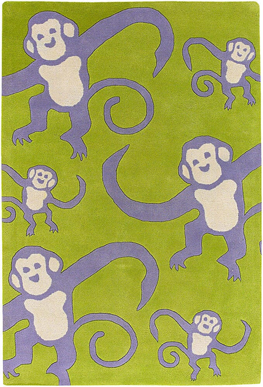 Chandra Kids kid-7621 Green Kids Area Rug