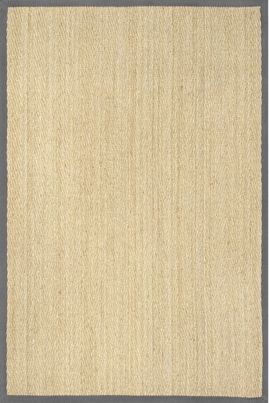 Nuloom Larnaca Seagrass Herringbone Nla2030C Dark Gray Area Rug