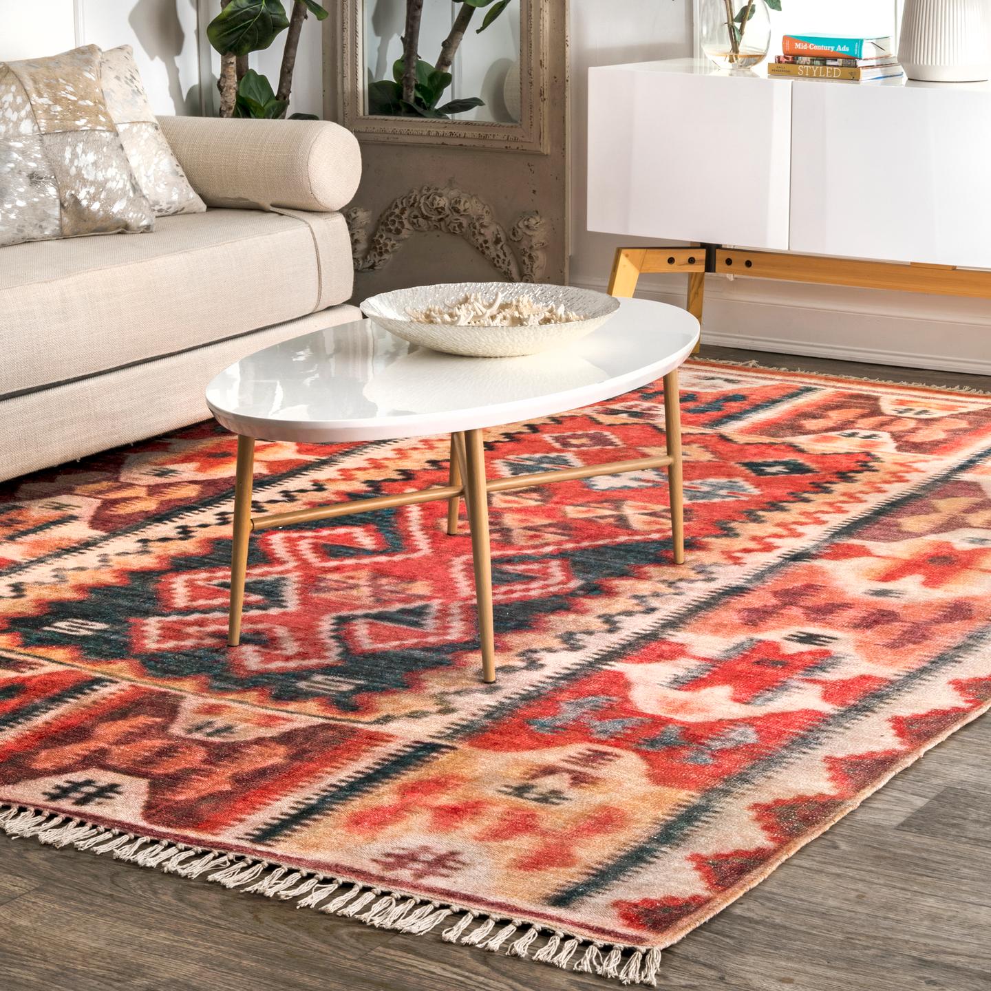 Nuloom Vintage Allison Aztec Nvi3493A Rust Area Rug