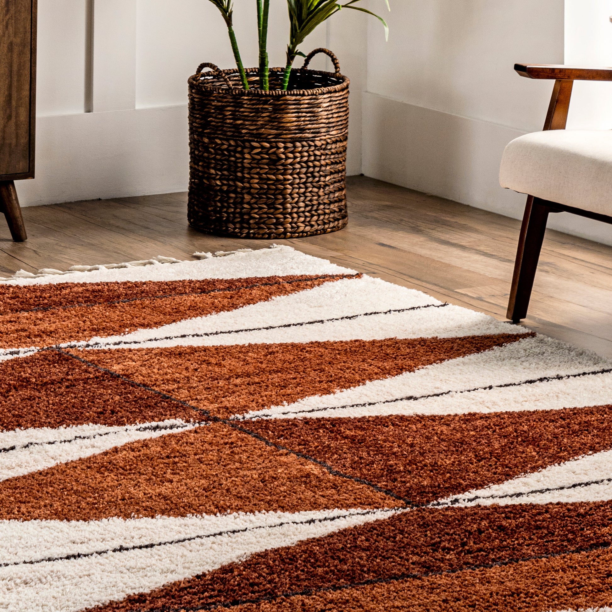 Nuloom Kali Diamond Nka2960A Rust Area Rug