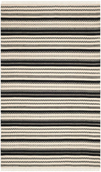 Safavieh Kilim Klm101C Ivory / Black Striped Area Rug