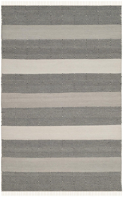 Safavieh Kilim Klm103A Grey / Black Striped Area Rug