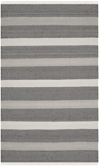 Safavieh Kilim Klm103A Grey / Black Striped Area Rug