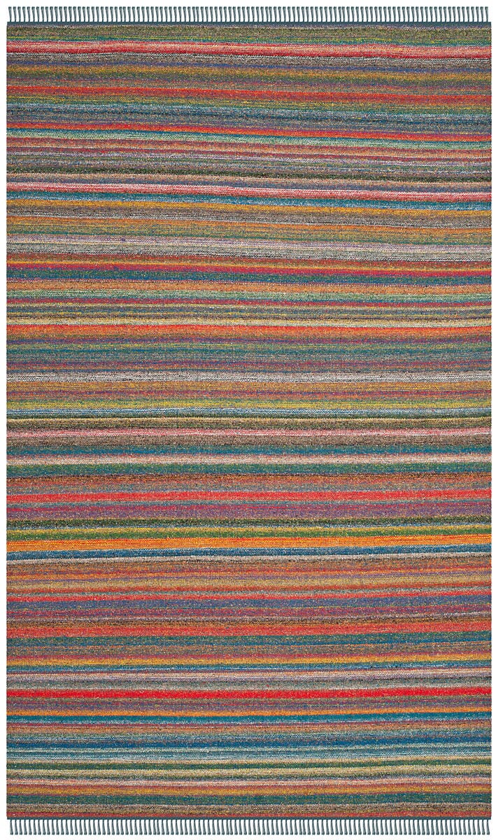 Safavieh Kilim Klm108B Blue / Orange Striped Area Rug