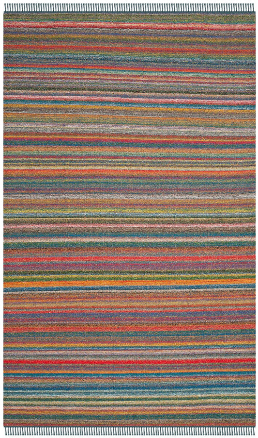 Safavieh Kilim Klm108B Blue / Orange Striped Area Rug