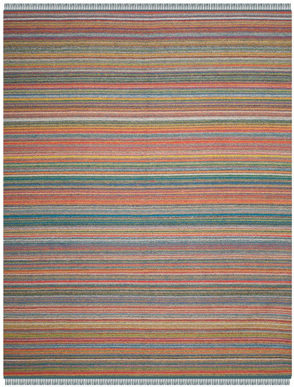 Safavieh Kilim Klm108B Blue / Orange Striped Area Rug