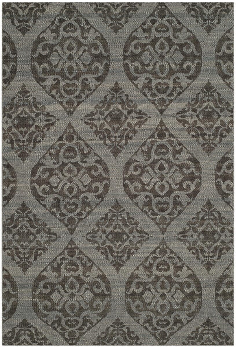 Safavieh Kilim Klm224A Grey / Dark Grey Damask Area Rug