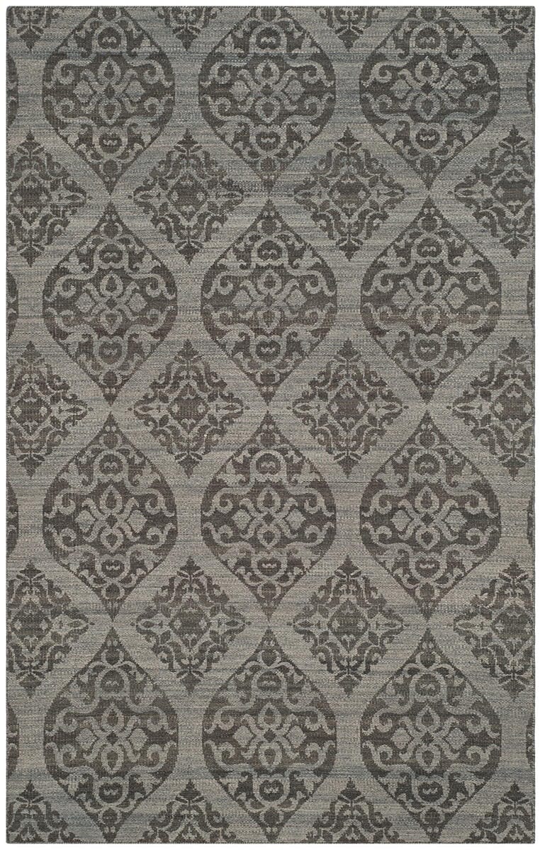 Safavieh Kilim Klm224A Grey / Dark Grey Damask Area Rug