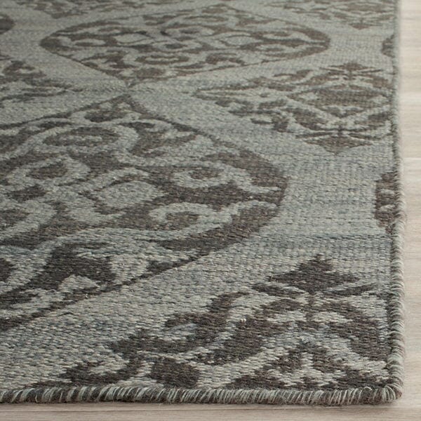 Safavieh Kilim Klm224A Grey / Dark Grey Damask Area Rug