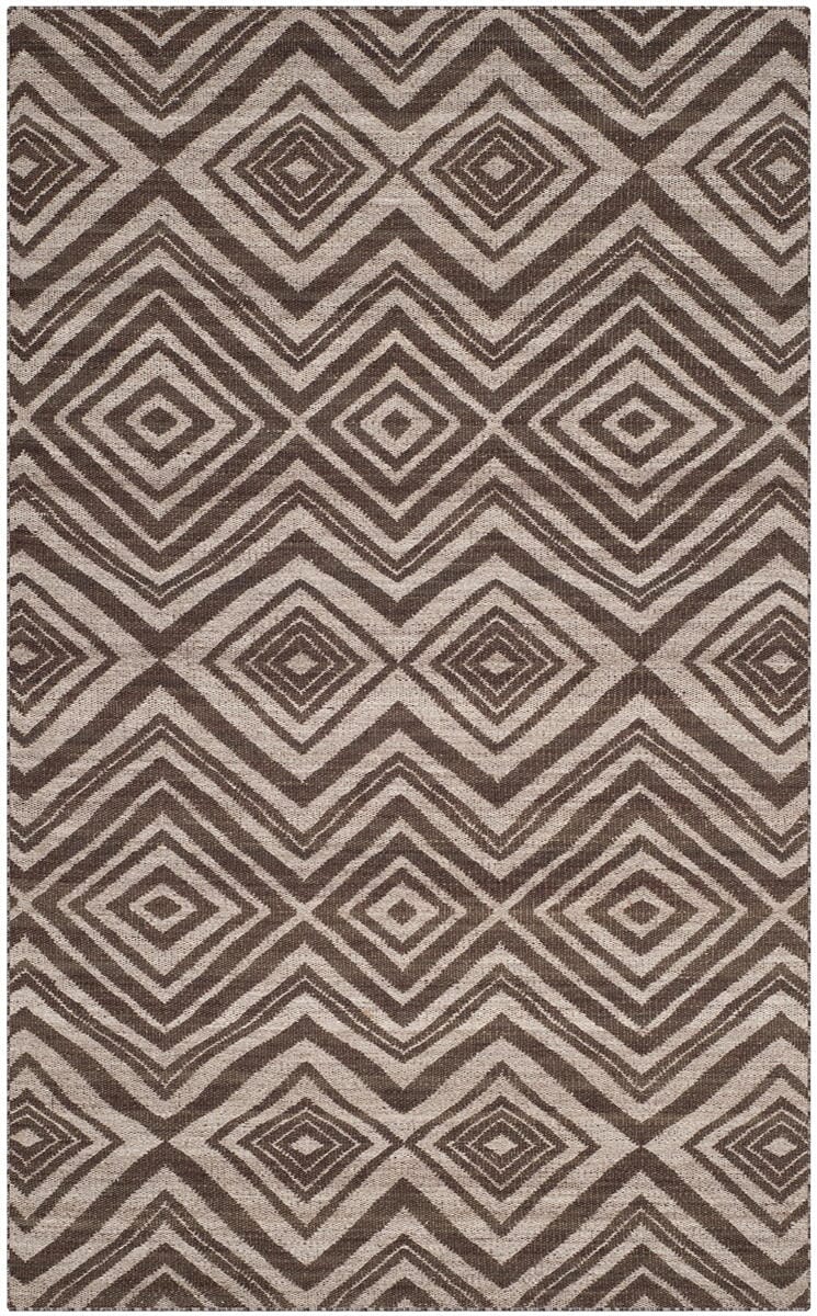 Safavieh Kilim Klm241A Grey / Light Grey Geometric Area Rug