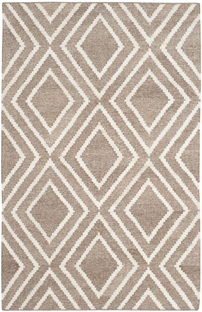 Safavieh Kilim Klm516A Ivory / Grey Geometric Area Rug