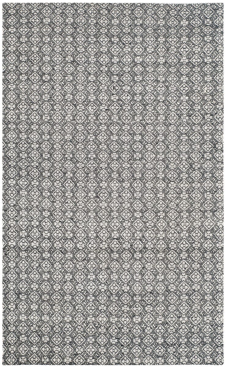 Safavieh Kilim Klm721C Ivory / Charcoal Geometric Area Rug