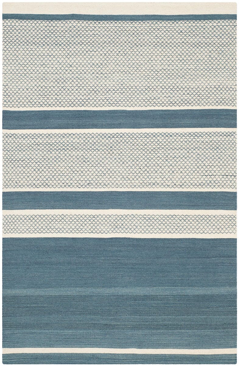 Safavieh Kilim Klm952A Blue / Ivory Striped Area Rug