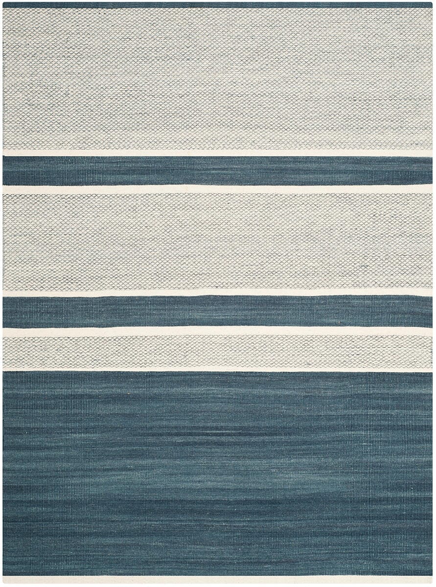 Safavieh Kilim Klm952A Blue / Ivory Striped Area Rug