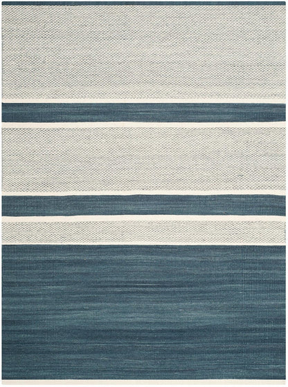 Safavieh Kilim Klm952A Blue / Ivory Striped Area Rug