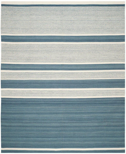 Safavieh Kilim Klm952A Blue / Ivory Striped Area Rug