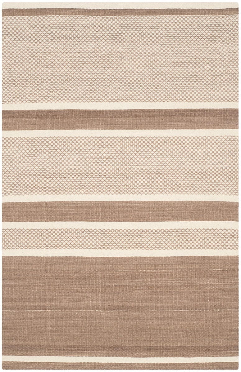 Safavieh Kilim Klm952B Brown / Ivory Striped Area Rug