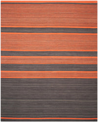 Safavieh Kilim Klm952C Dark Grey / Orange Striped Area Rug